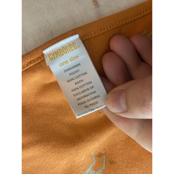 Gymboree Baby Blanket Kangaroo RARE Vintage 2000s Orange Knit 100% Cotton - Picture 9 of 13